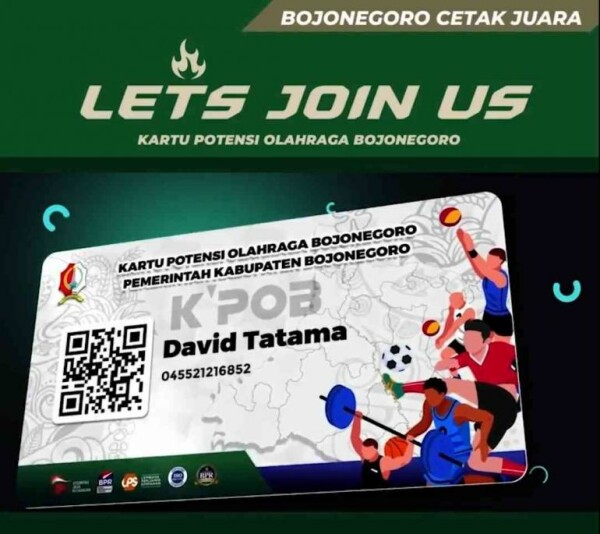 K’POB atau Kartu Potensi Olahraga Bojonegoro.