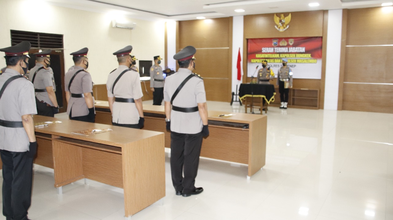 upacara serah terima jabatan Polres Sumenep
