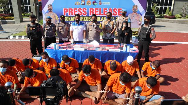 Puluhan pelaku pengedar narkotika di Gresik