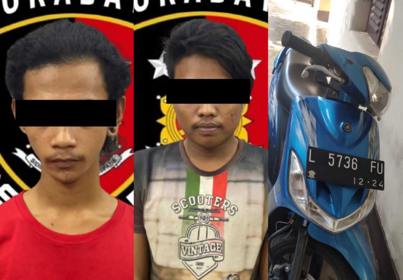 Dua begal sadis yang ditangkap di Surabaya'