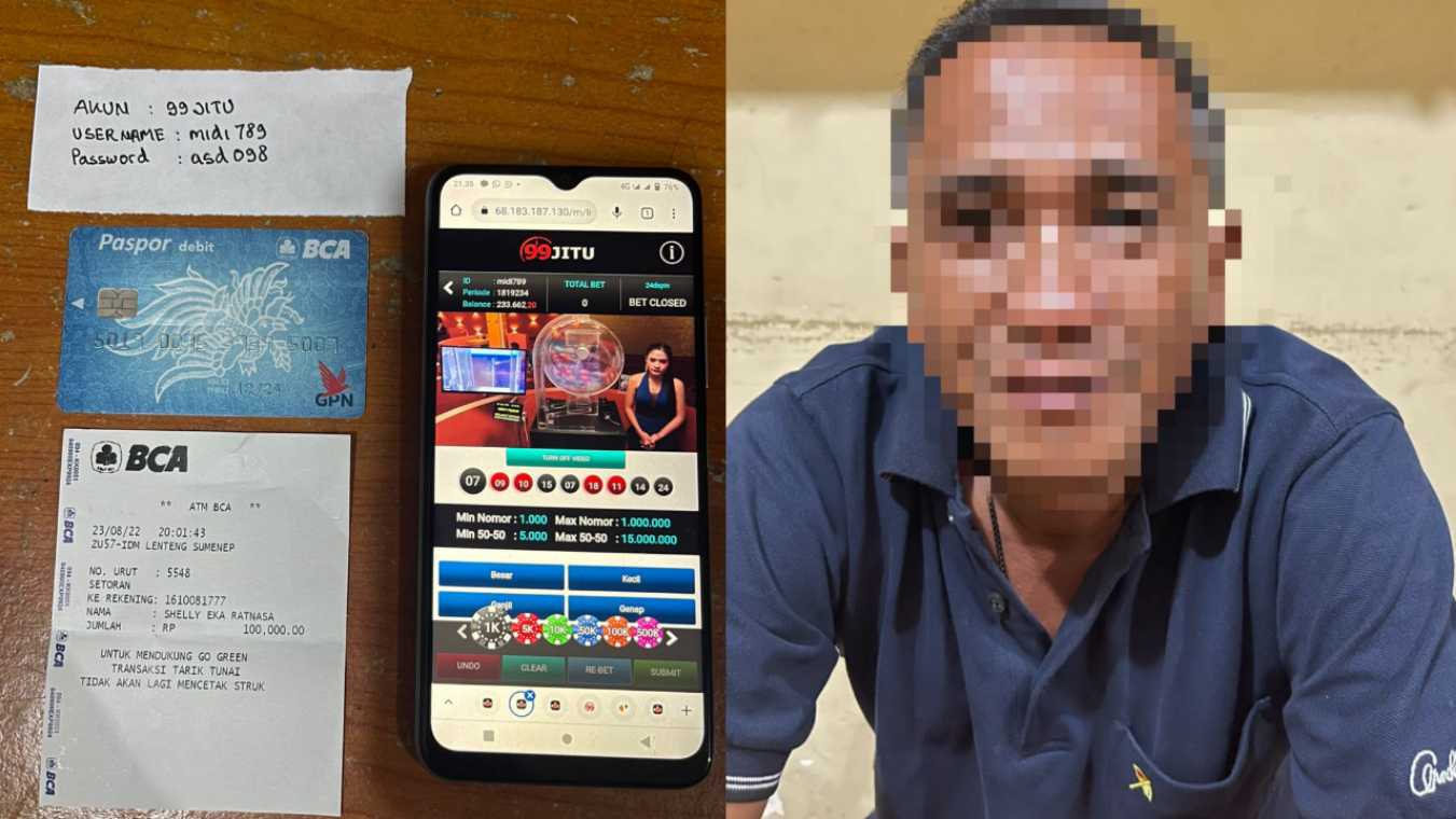 Pelaku judi yang ditangkap di Sumenep