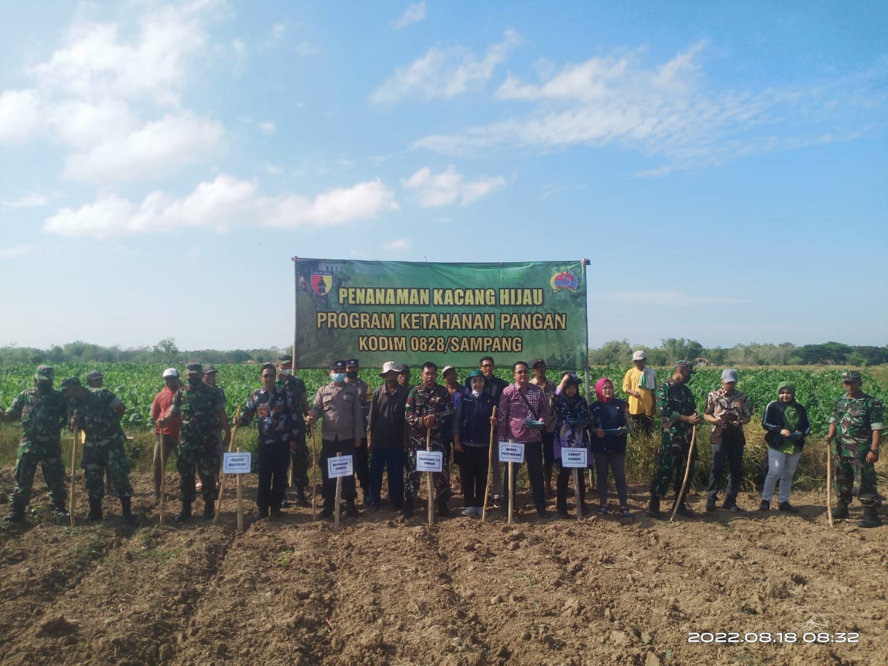 Program Ketahanan Pangan Kodim 0828/SAMPANG Tanam Kacang Hijau