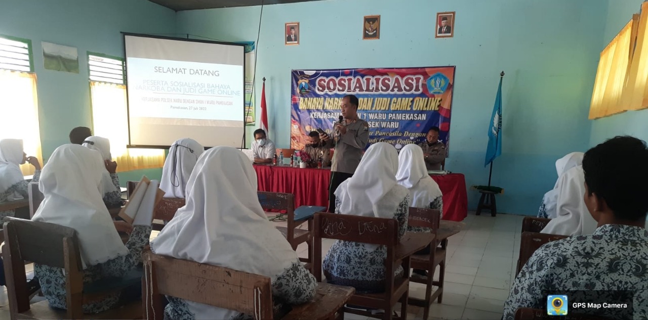 Kapolsek Waru Sosialisasi Bahanya Narkoba