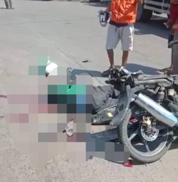 Driver Ojol yang terlibat kecelakaan di Kalianak Surabaya