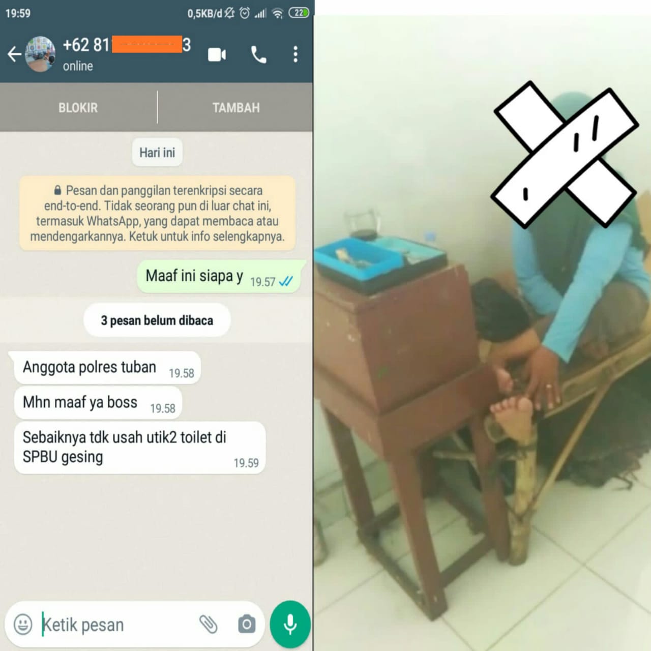 di SPBU 54.623.27 jalan raya Pakah, Gesing, Kecamatan semanding, Kabupaten Tuban