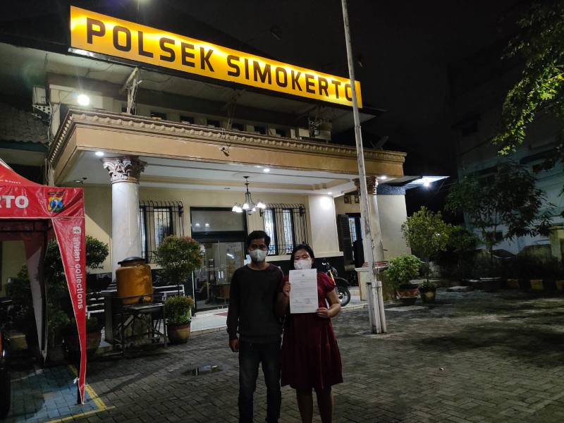 Korban pemukulan usai melapor ke Polsek Simokerto 
