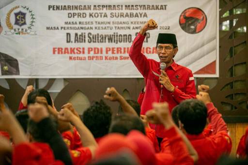 PDI Perjuangan bertahan di posisi puncak elektabilitas survei Surabaya Survey Center (SSC) 