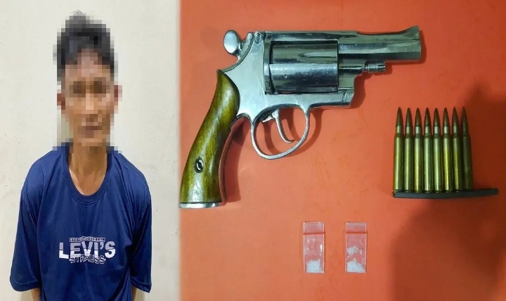 Senpi, sabu milik pelaku pencabulan di Polres Lampung