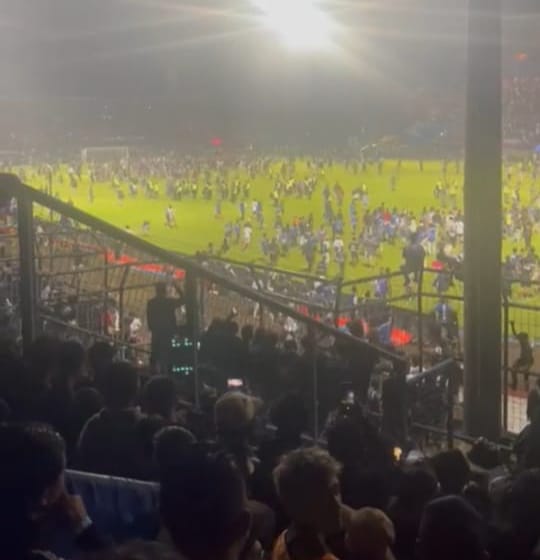 Stadion Kanjuruhan Malang saat laga Arema vs Persebaya