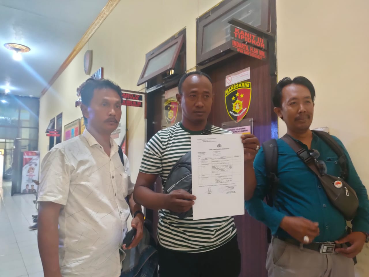 Amir Hamzah yang sebagai pendamping Fausi di Polres Sampang 