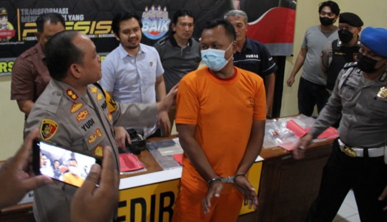 Perampok Bank yang ditangkap Polres Kediri Kota