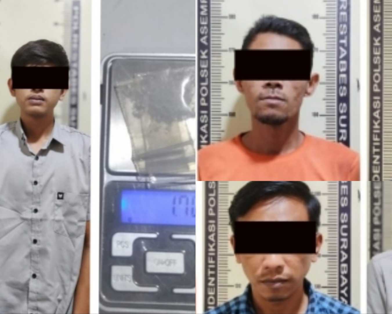 Tiga pria yang gelar pesta narkoba dalam kamar