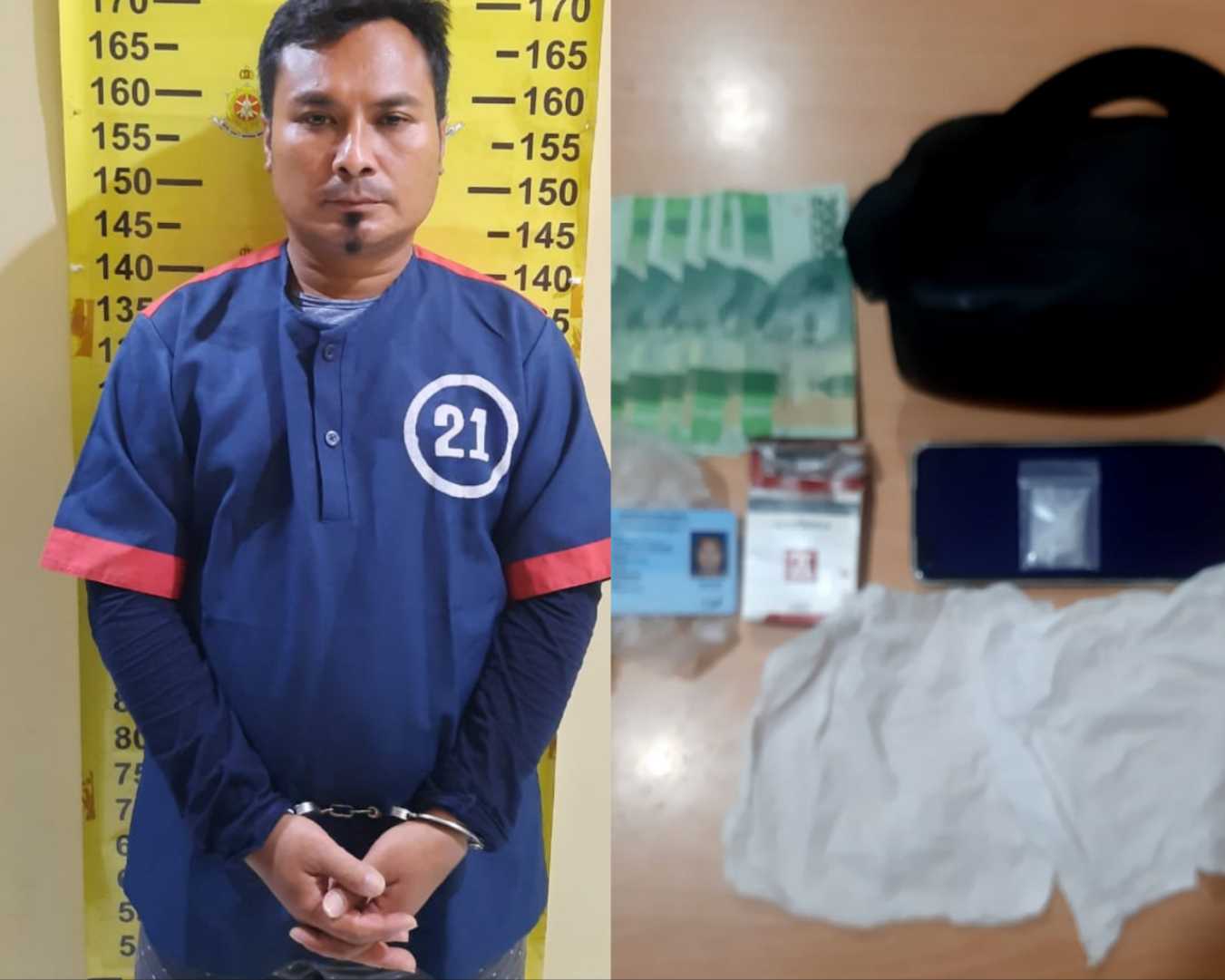 Pelaku dan barang bukti yang diamankan Polsek Gubeng