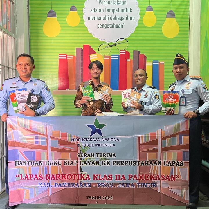 Kunjungan perwakilan Perpustakaan Nasional RI melalui Staf Perpustakaan Lapas Pamekasan
