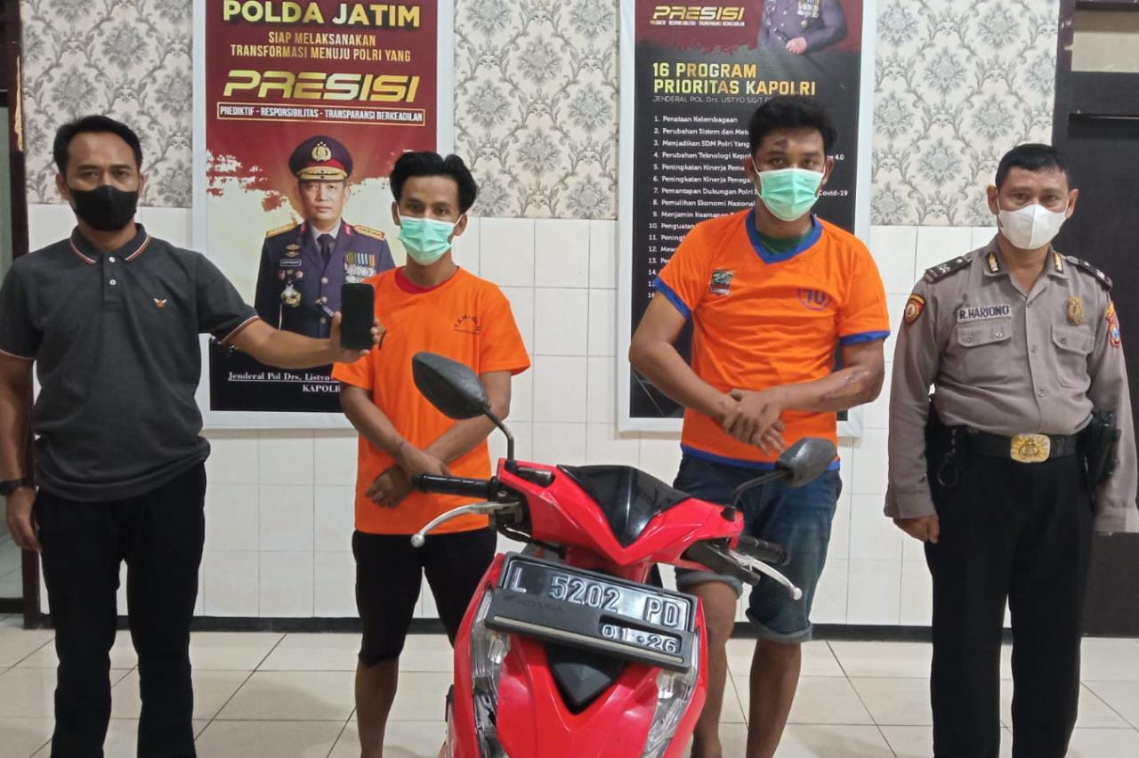 Pelaku jambret yang ditangkap Polsek Genteng Surabaya 