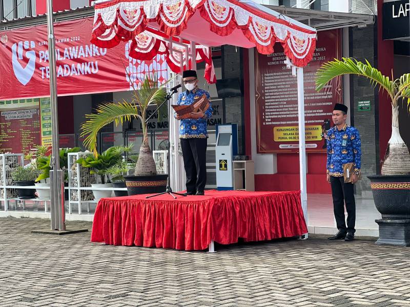 Upacara Hari Pahlawan ke-77 Tahun di Lapas Narkotika Kelas IIA Pamekasan 