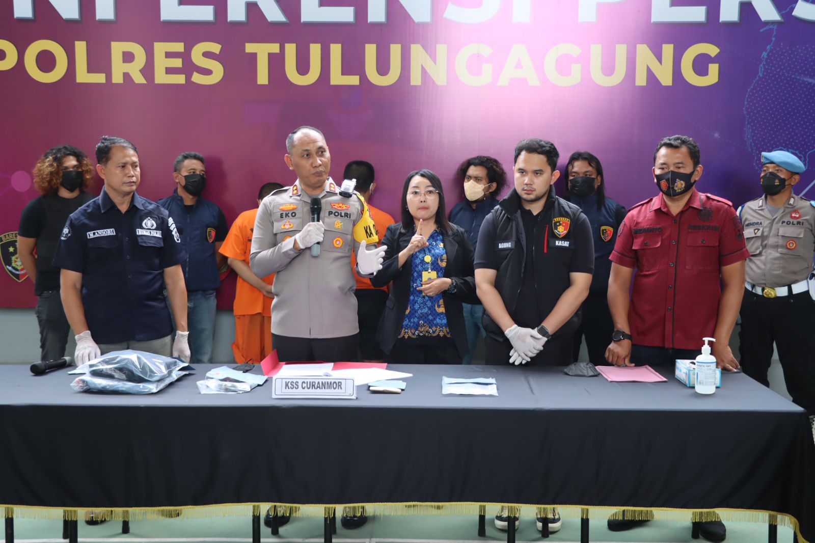 Polres Tulungagung pamerkan pelaku curi motor