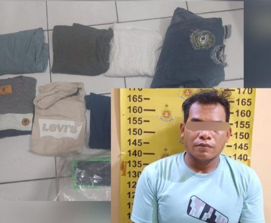 Pelaku dan barang bukti yang diamankan Polsek Gubeng
