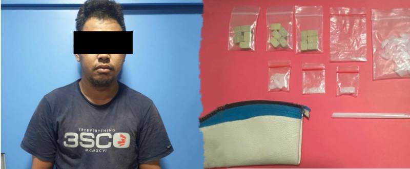 Pelaku dan barang bukti di Mapolres Tanjung Perak Surabaya