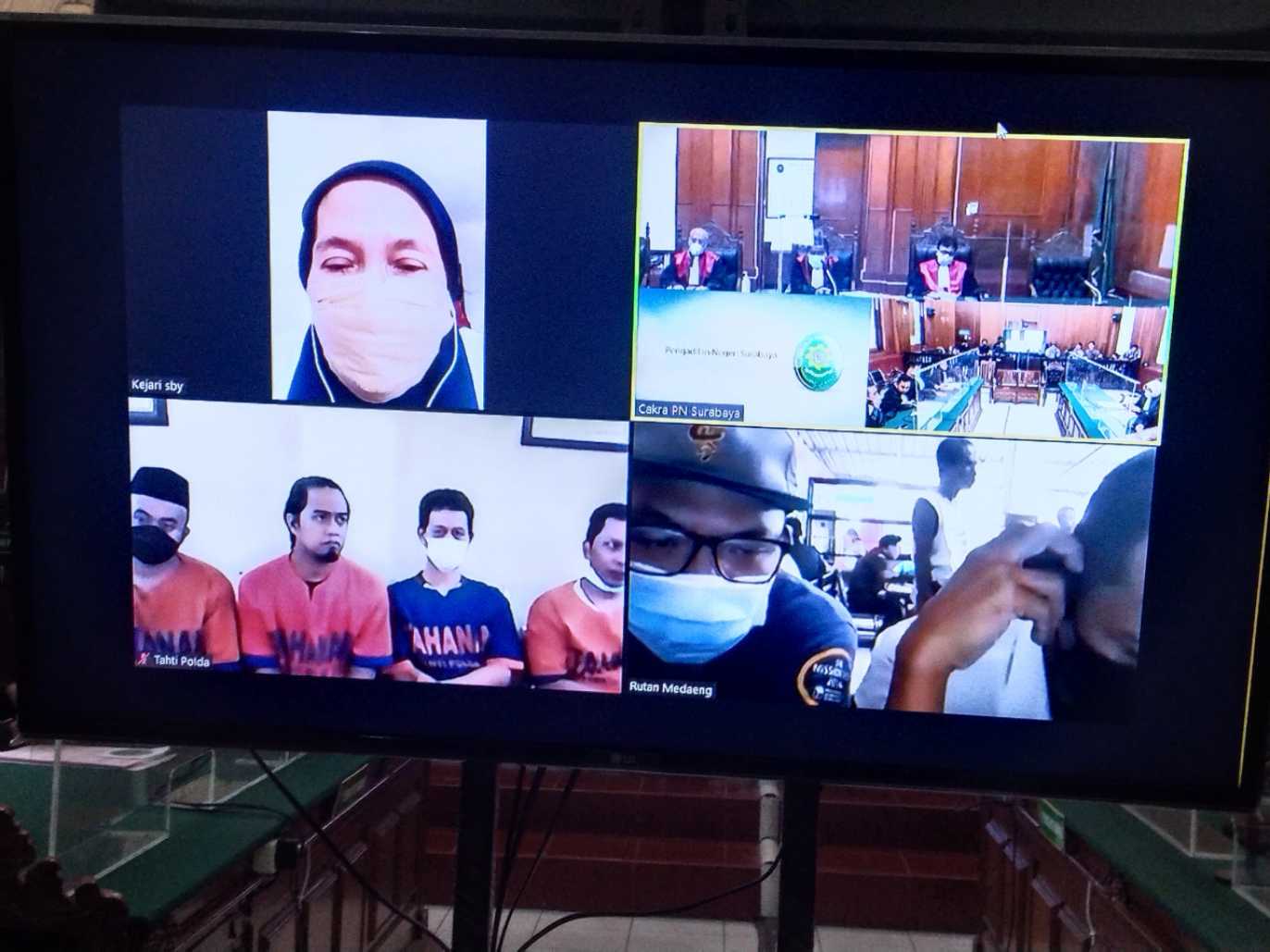 Sidang kasus pengeroyokan di PN, Surabaya 