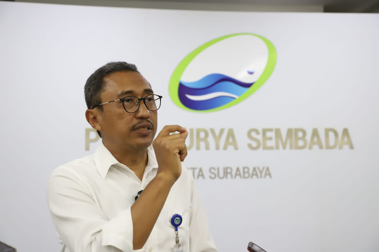 Direktur Utama PDAM Surya Sembada Kota Surabaya Arief Wisnu Cahyono 