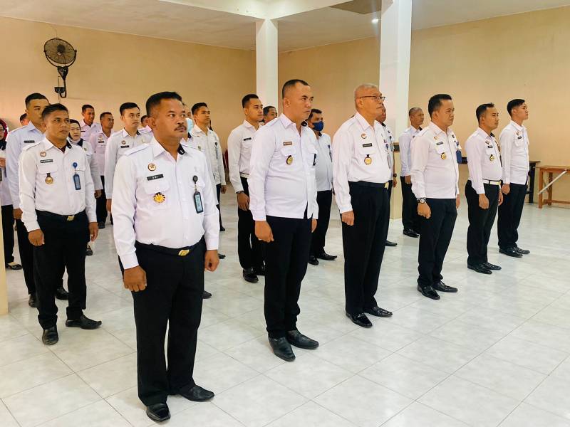 Apel Awal Tahun Lapas Kelas II A Pamekasan dengan Mentri
