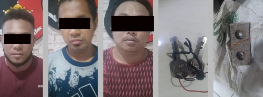 Tiga pelaku pencurian di Polsek Krembangan 