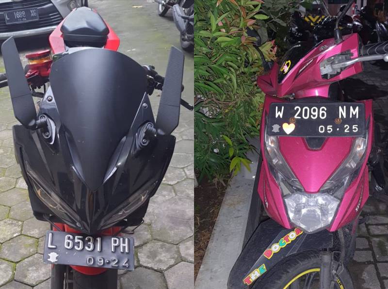 Barang bukti yang disita Polrestabes Surabaya