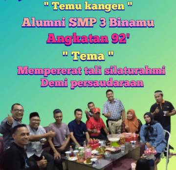 Foto Bersama alumni SMP 3 Binamu Angkatan 92 