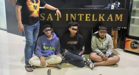 Pelaku gengster yang diamankan Polisi Intelkam Surabaya 