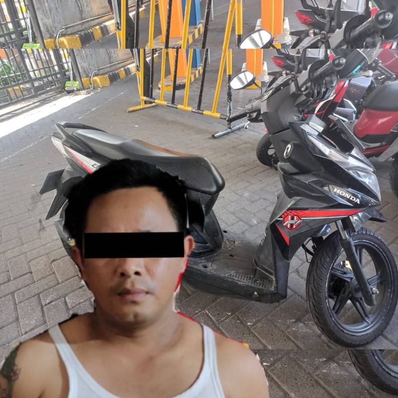 Pelaku pencurian motor di Resmob Polrestabes Surabaya 