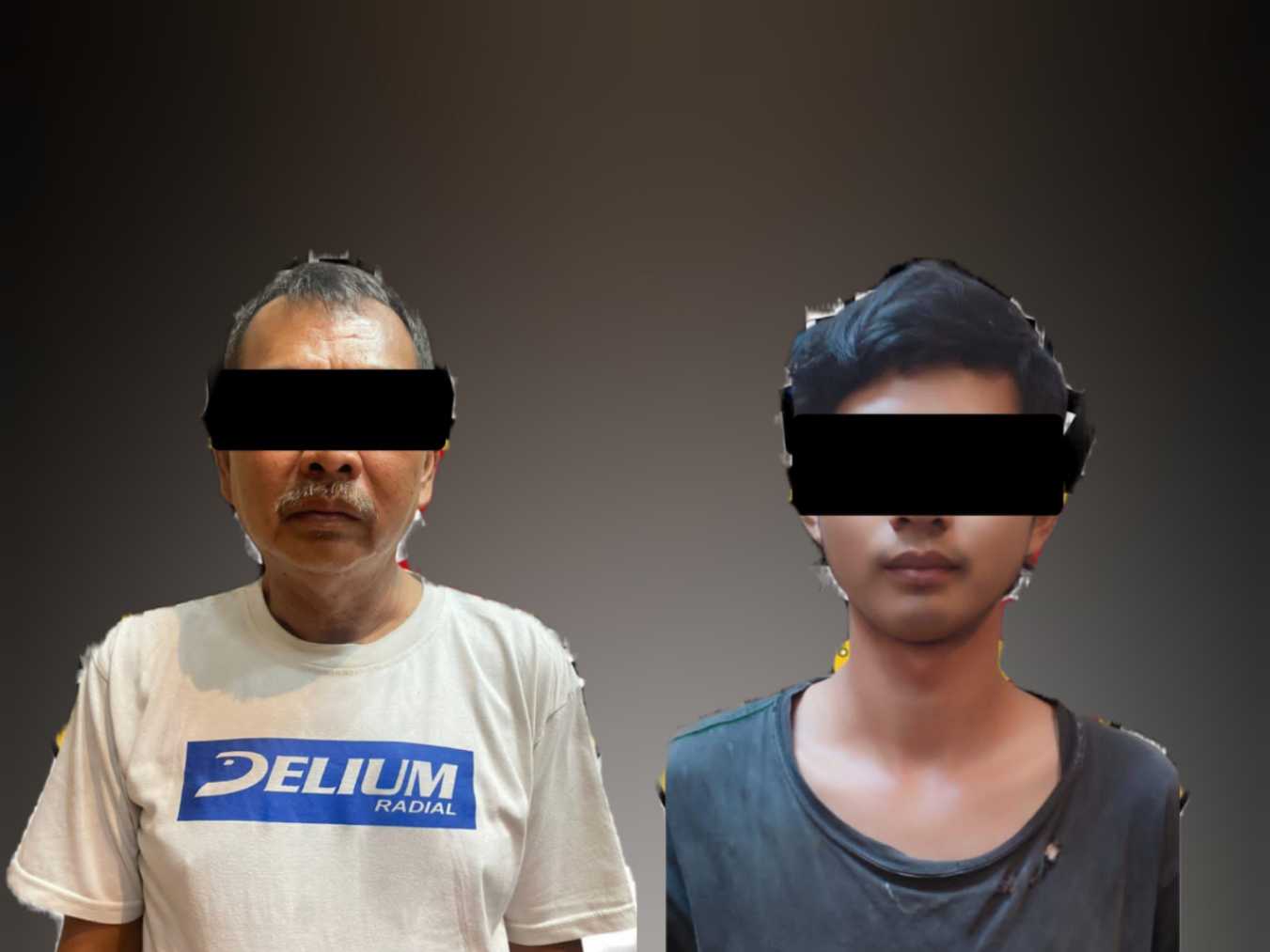 Dua Pelaku pengeroyokan yang diamankan Resmob Surabaya