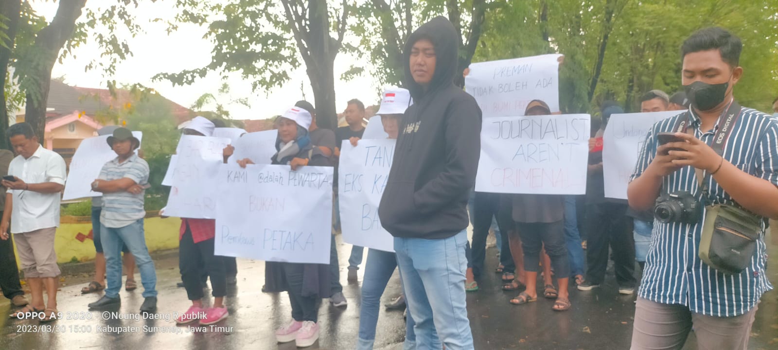 Demo wartawan di Polres Sumenep