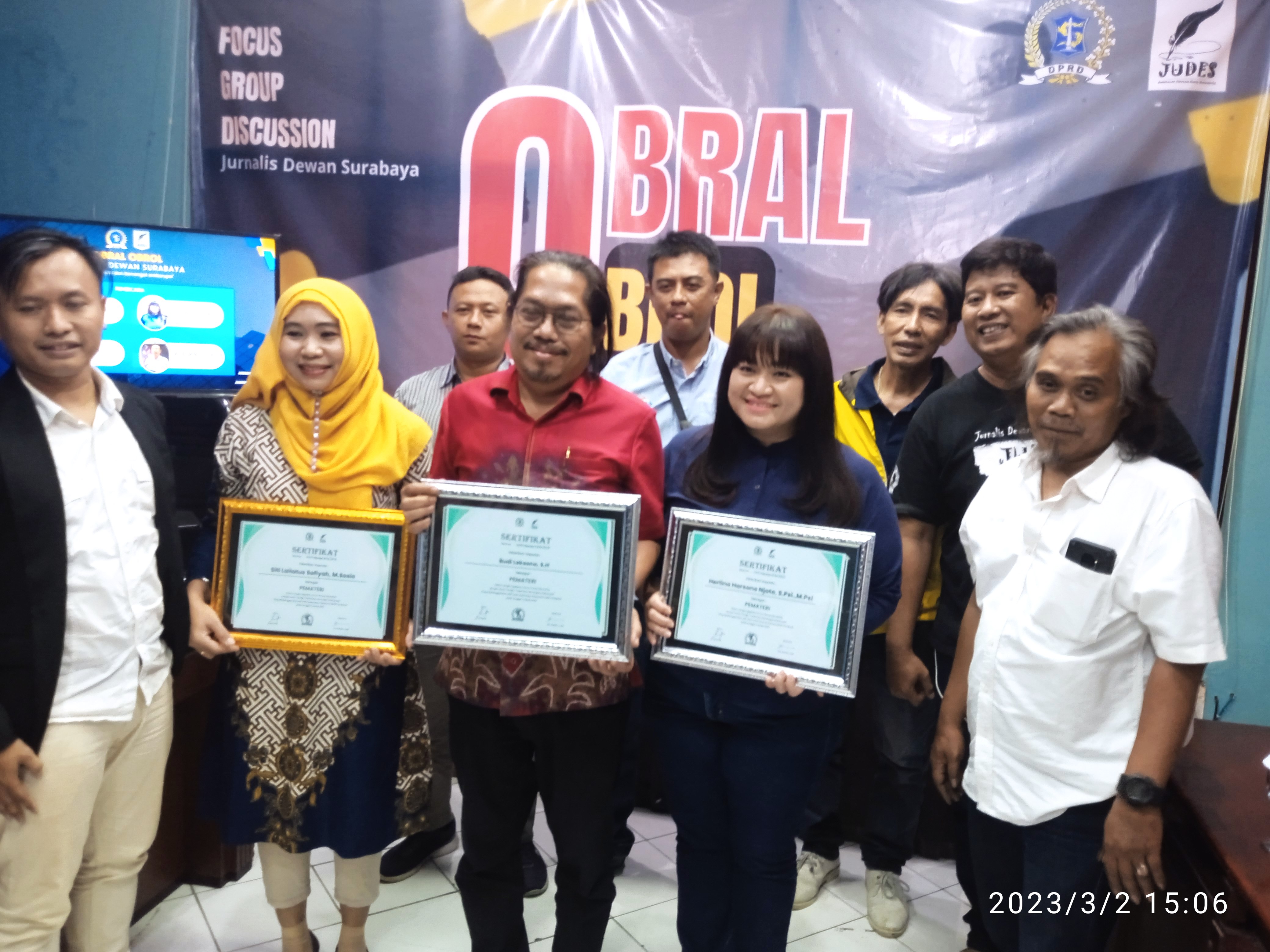 Para Nara sumber bersama Ketua Pokja Judes