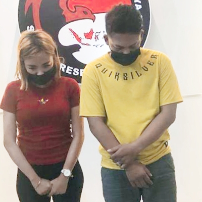 Pasutri penjual sabu yang dibekuk Polrestabes Surabaya 