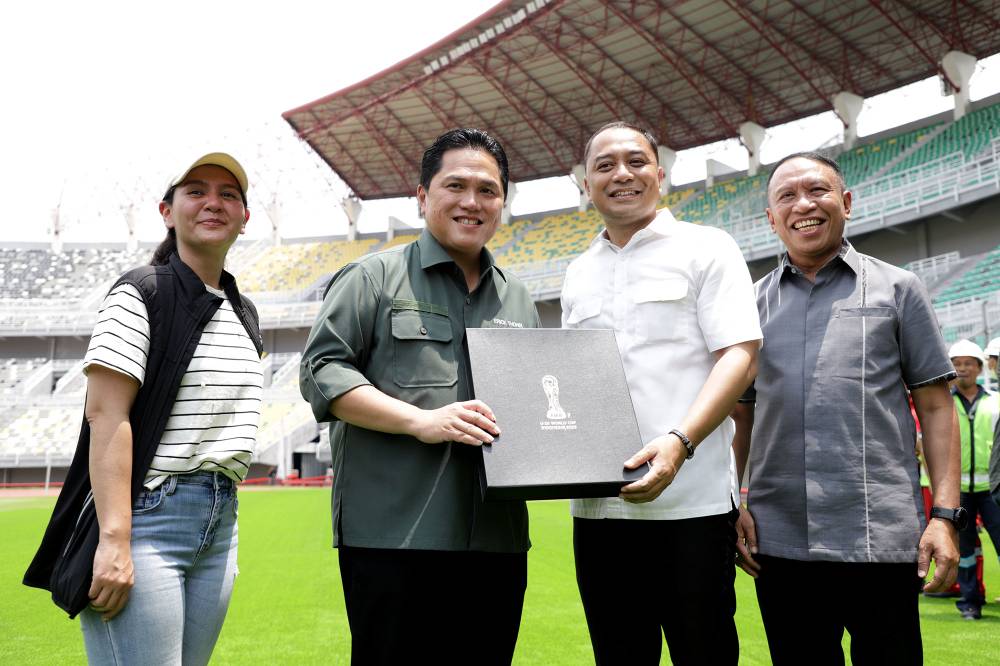 Kunjungan Menteri BUMN di Stadion GBT Surabaya