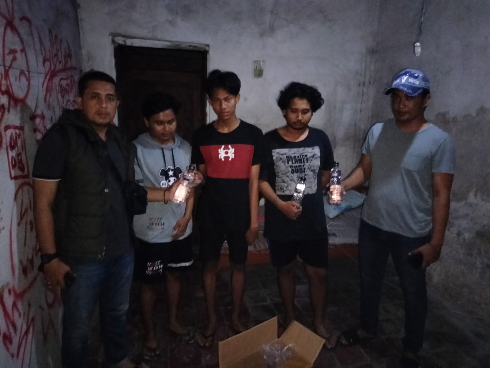Tiga penjual Miras yang diamankan Polsek Larangan