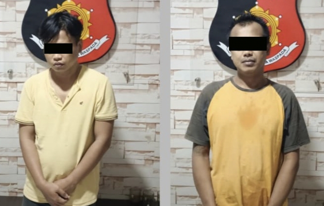 Dua budak sabu yang diamankan Polsek Krembangan Surabaya