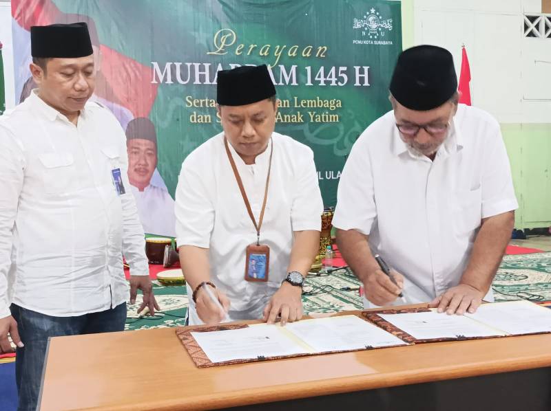 Teken MoU Dengan Lembaga Keuangan Dan DMI, PCNU Surabaya