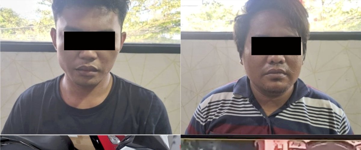 Dua pelaku pencurian motor di Surabaya