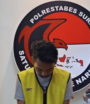 Tersangka sabu di Polrestabes Surabaya
