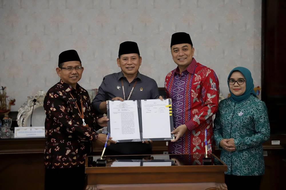 Wali Kota Eri MoU dengan Pengadilan Agama dan Kemenag Surabaya
