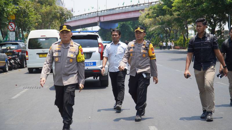 Pengamanan hari santri di Surabaya
