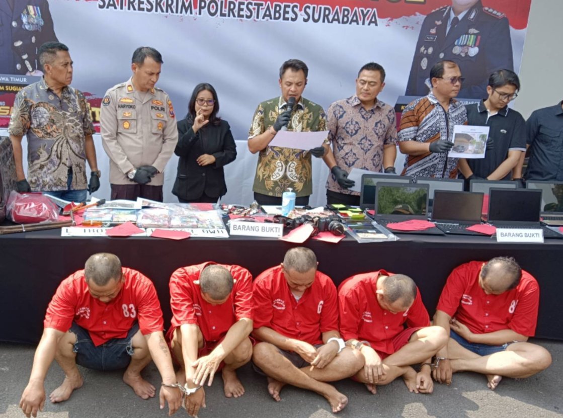 Kelompok pembobol rumah mewah di Polrestabes Surabaya