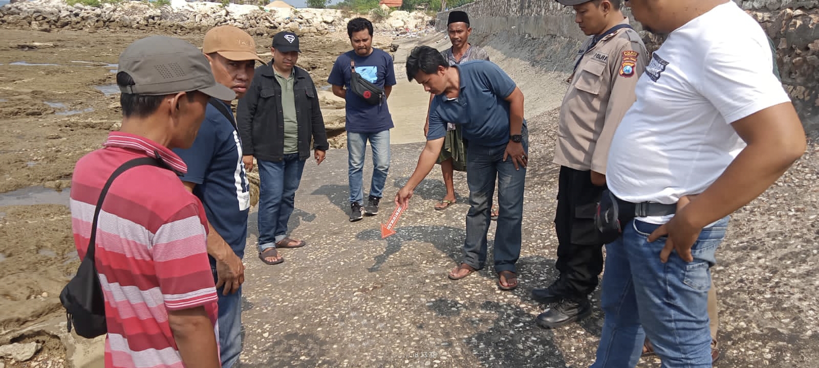 Lokasi penemuan mayat di Pamekasan 
