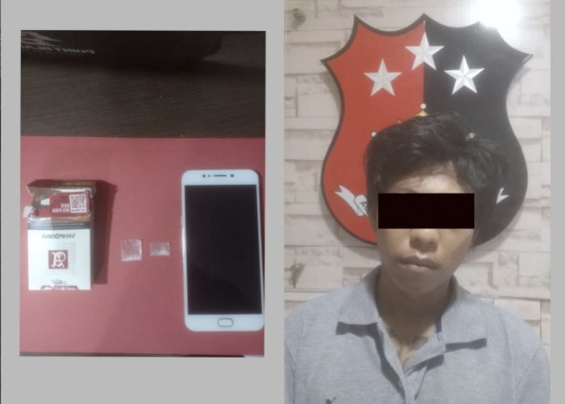 Pelaku sabu dan barang buktinya 