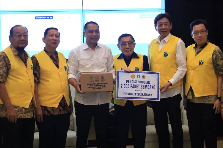Pemkot Surabaya Terima Bantuan 2.000 Paket Sembako