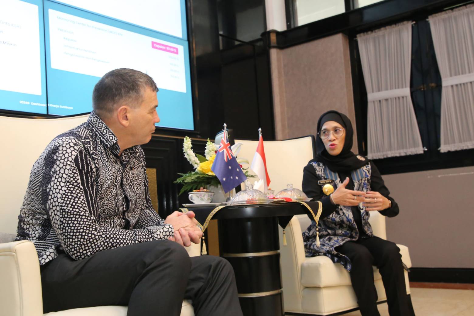 Pjs Wali Kota Surabaya Sambut Kunjungan Konjen Australia,