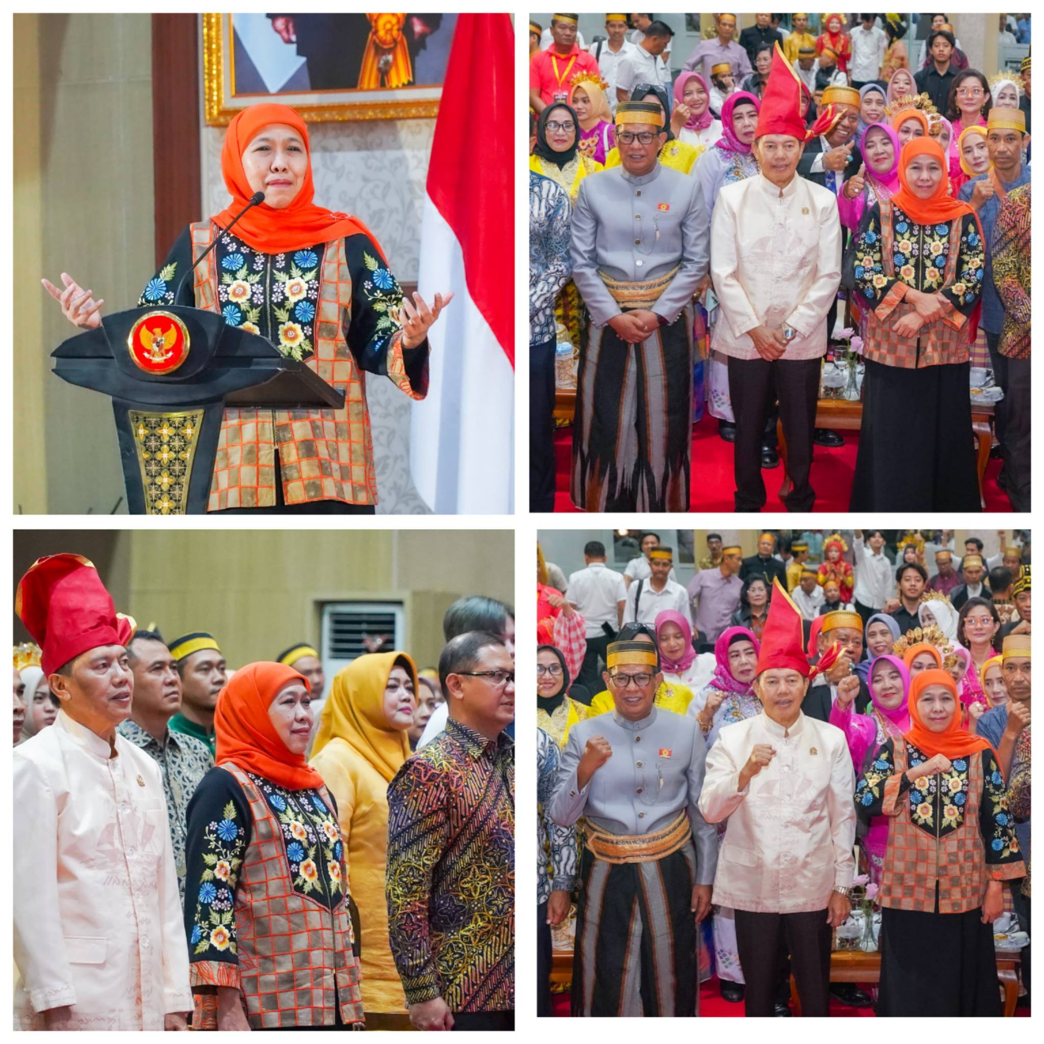 Gubernur Jawa Timur Terpilih Khofifah Indar Parawansa Menghadiri Pelantikan BPW KKSS Jawa Timur di Batu Malang 