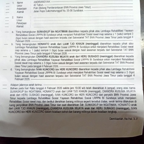 Surat resmi bnnp penunjukan anak bos pengusaha